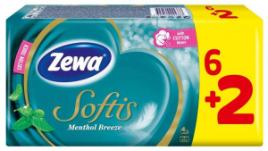 28069 ZEWA SOFTIS MENTOL MARAMICE 6+2/9  GRATIS