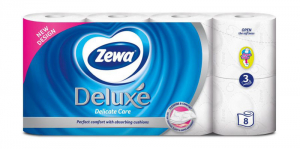4086800  ZEWA DELUXE, PURE WHITE, 8 ROLA AQUATUBE