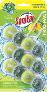 90118 SANITAR HYGIENE RINGS CITRUS3X40 G TRIO BLOK