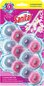 90119 SANITAR HYGIENE RINGS FLOWER 3X40 G TRIO BLOK