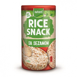 NATUREL RICE SNACK SA SEZAMOM 100G