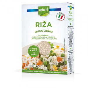 NATUREL RIŽA DUGO ZRNO VAKUM KARTON 1KG