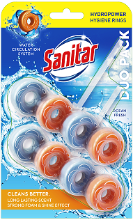 90114 SANITAR HYGIENE RINGS OCEAN 2X40 G DUO BLOK
