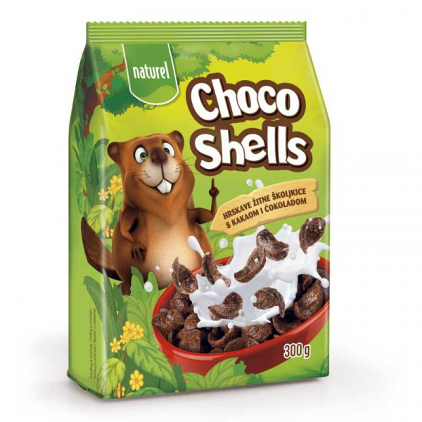 NATUREL CHOCO SHELLS  300G