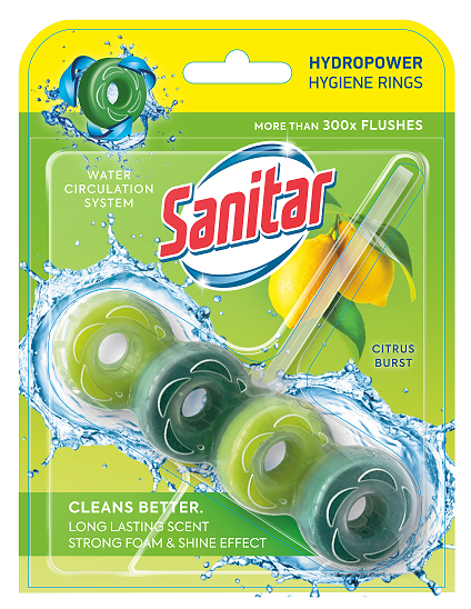 90112 SANITAR HYGIENE RINGS CITRUS 40 G MONO BLOK