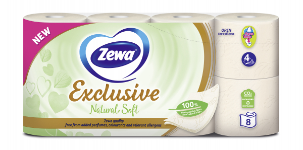 485778 ZEWA EXCLUSIVE TOALETNI PAPIR 7/8R 4-SLOJNI NATURALSOFT FSC