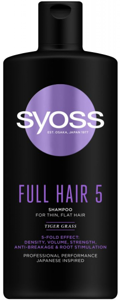 SYOSS ŠAMPON 440 ML FULL HAIR 5D