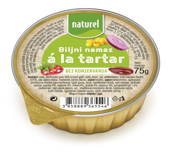 NATUREL BILJNI NAMAZ A LA TARTAR - BEZ KONZERVANSA 75G -ALU