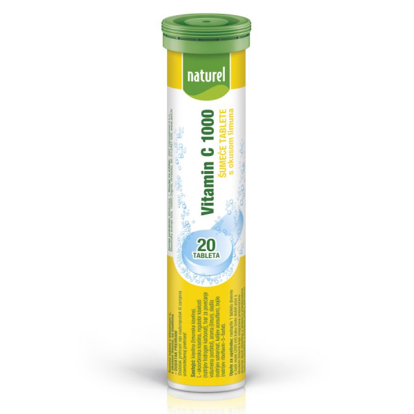 NATUREL ŠUMEĆE TABLETE VITAMIN C 1000 MG SA ZASLAĐIVAČEM 80 G