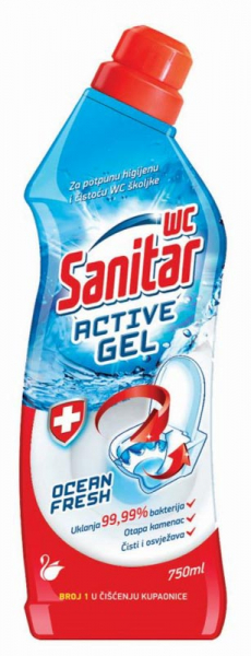 50387 SANITAR WC ACTIVE GEL OCEAN FRESH 750 ML