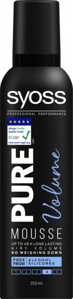 SYOSS PJENA ZA KOSU 250 ML PURE VOLUME