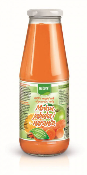 NATUREL SOK MRKVA I JABUKA 0,72L 100% SOK BEZ DOD.ŠEĆERA