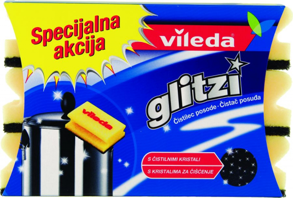 VILEDA  ABRAZIVNA SPUŽVA GLITZI CRYSTAL 9/1