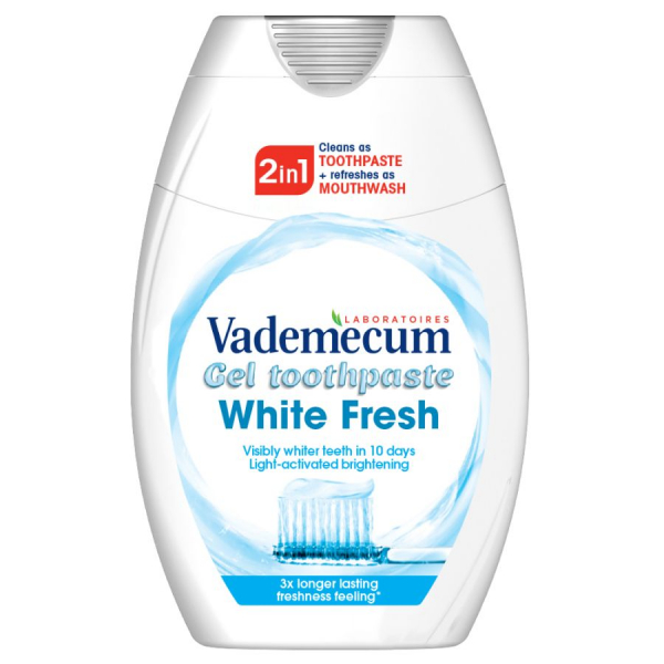 VADEMECUM 2U1 75ML WHITE FRESH