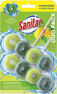 90115 SANITAR HYGIENE RINGS CITRUS 2X40 G DUO BLOK