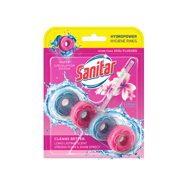 90113 SANITAR HYGIENE RINGS FLOWER 40 G MONO BLOK