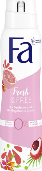 FA DEO 150ML FRESCH & FREE GRAPEFRUIT &YCHEE