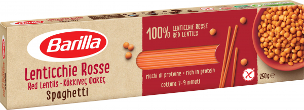 TJESTENINA OD CRVENE LEĆE 250G, SPAGHETTI RED LENTIL 250GX18