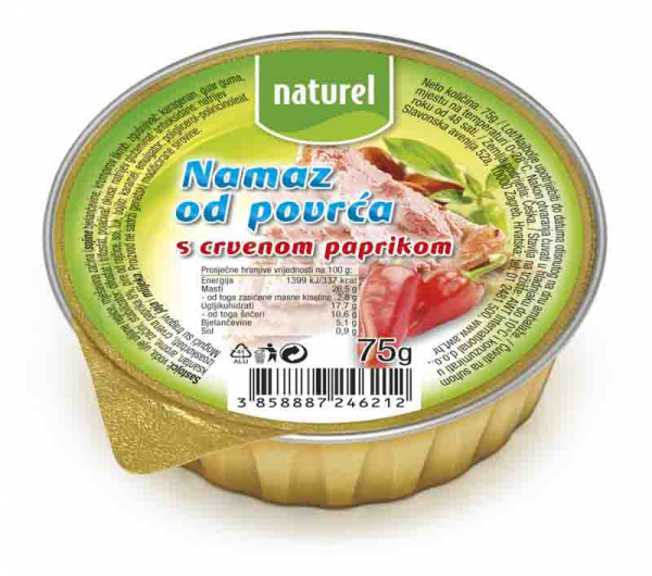 NATUREL NAMAZ OD POVRĆA S PAPRIKOM 75G-ALU